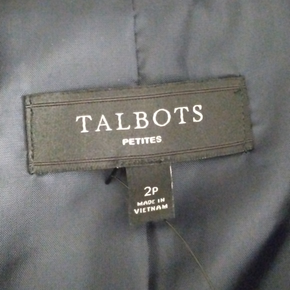 NWT Talbots 2P Navy Blue Velour Blazer Sport Coat - Picture 4 of 16